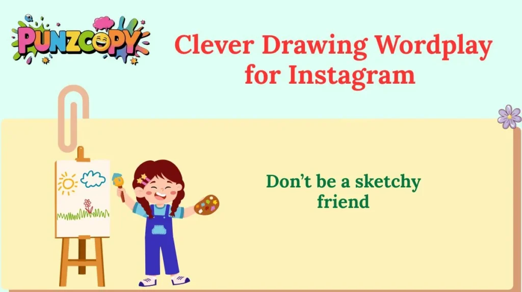 Clever Drawing Wordplay for Instagram