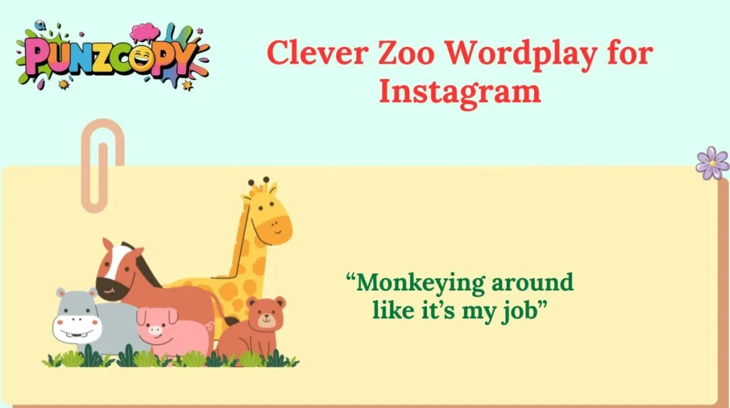 Clever Zoo Wordplay for Instagram