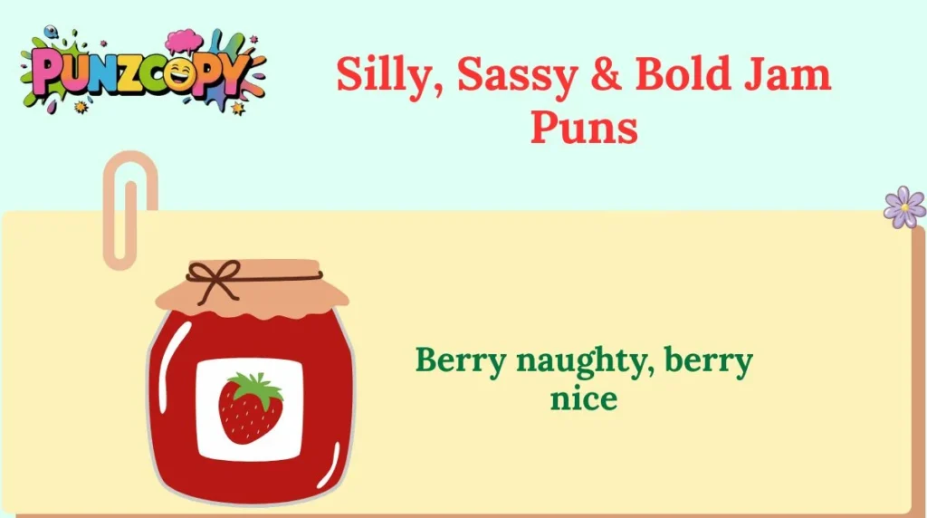 Silly, Sassy & Bold Jam Puns