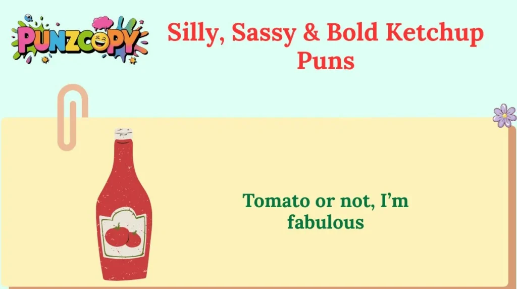 Silly, Sassy & Bold Ketchup Puns