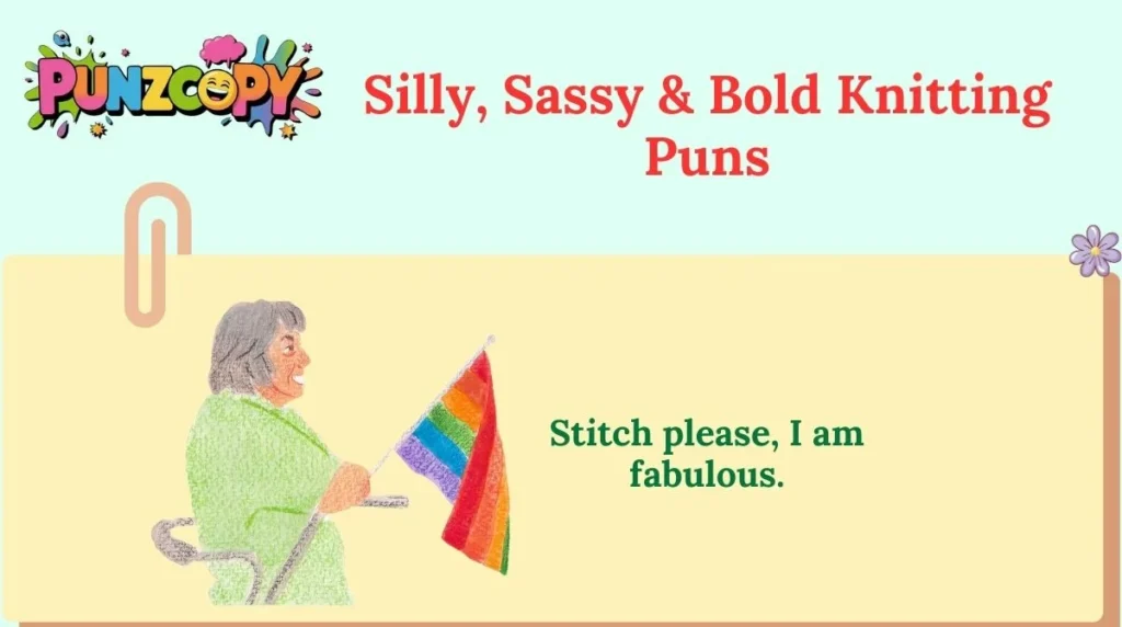 Silly, Sassy & Bold Knitting Puns