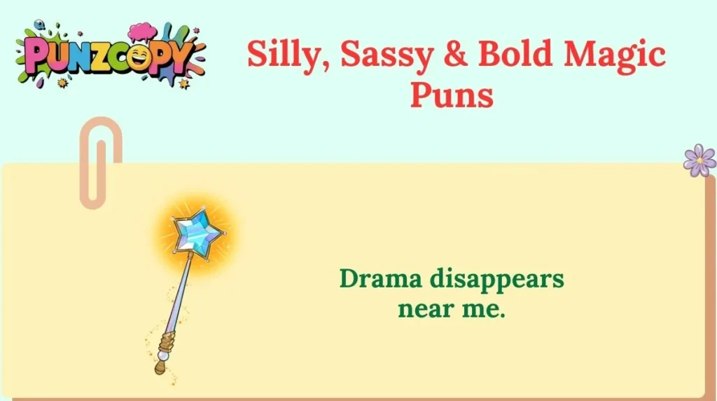 Silly, Sassy & Bold Magic Puns